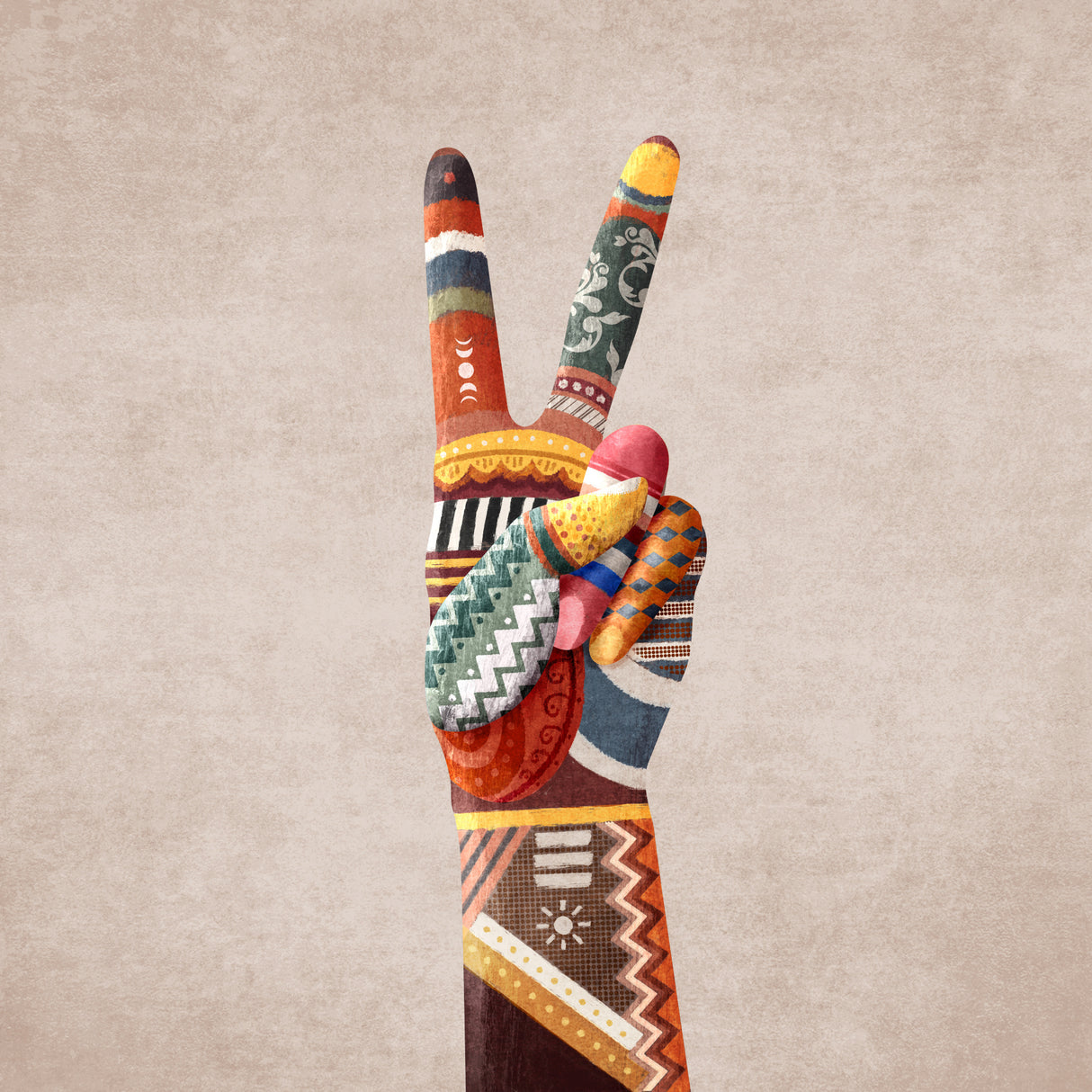 Hand V Poster och Canvastavla