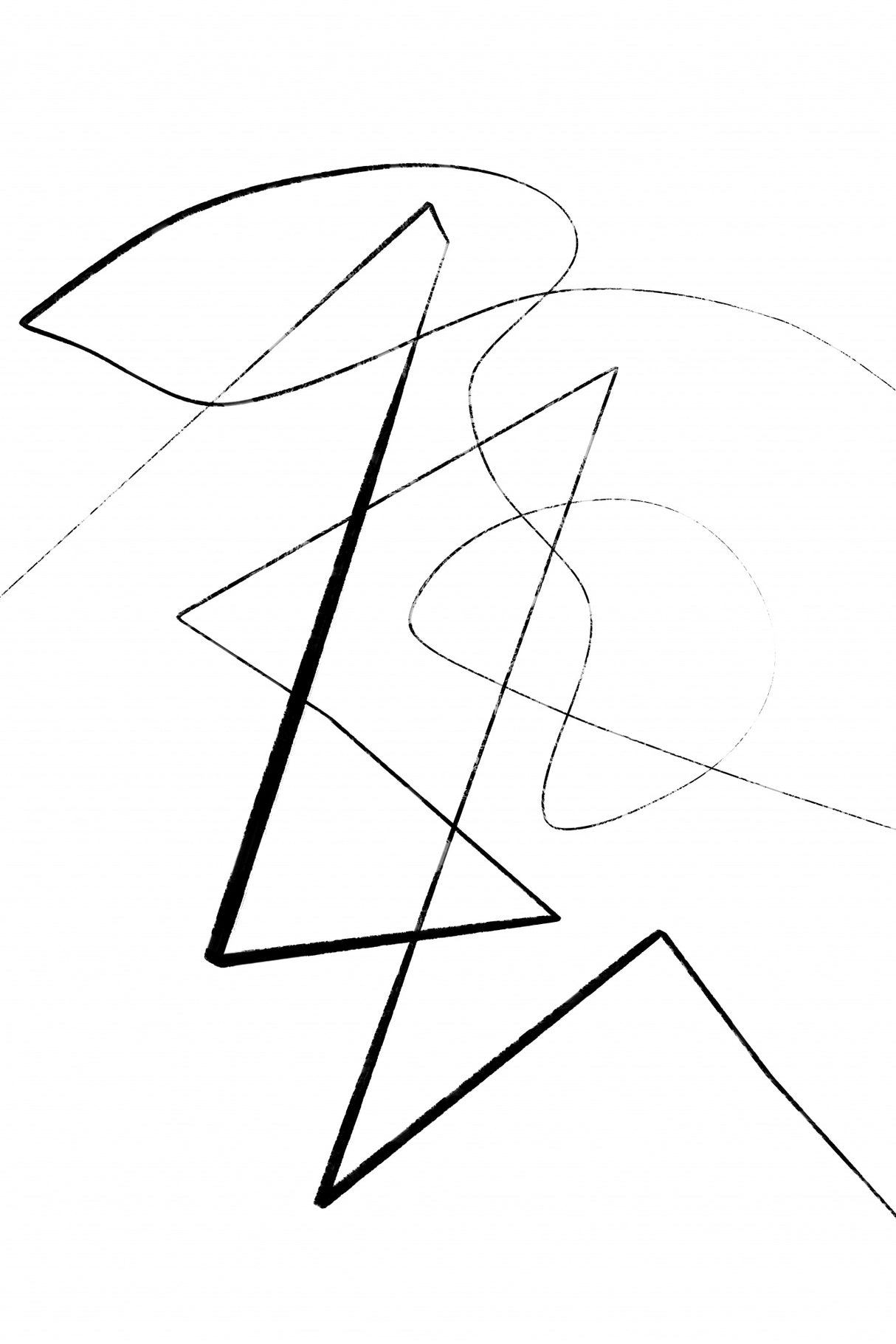 Angular Lines No 6 Poster och Canvastavla