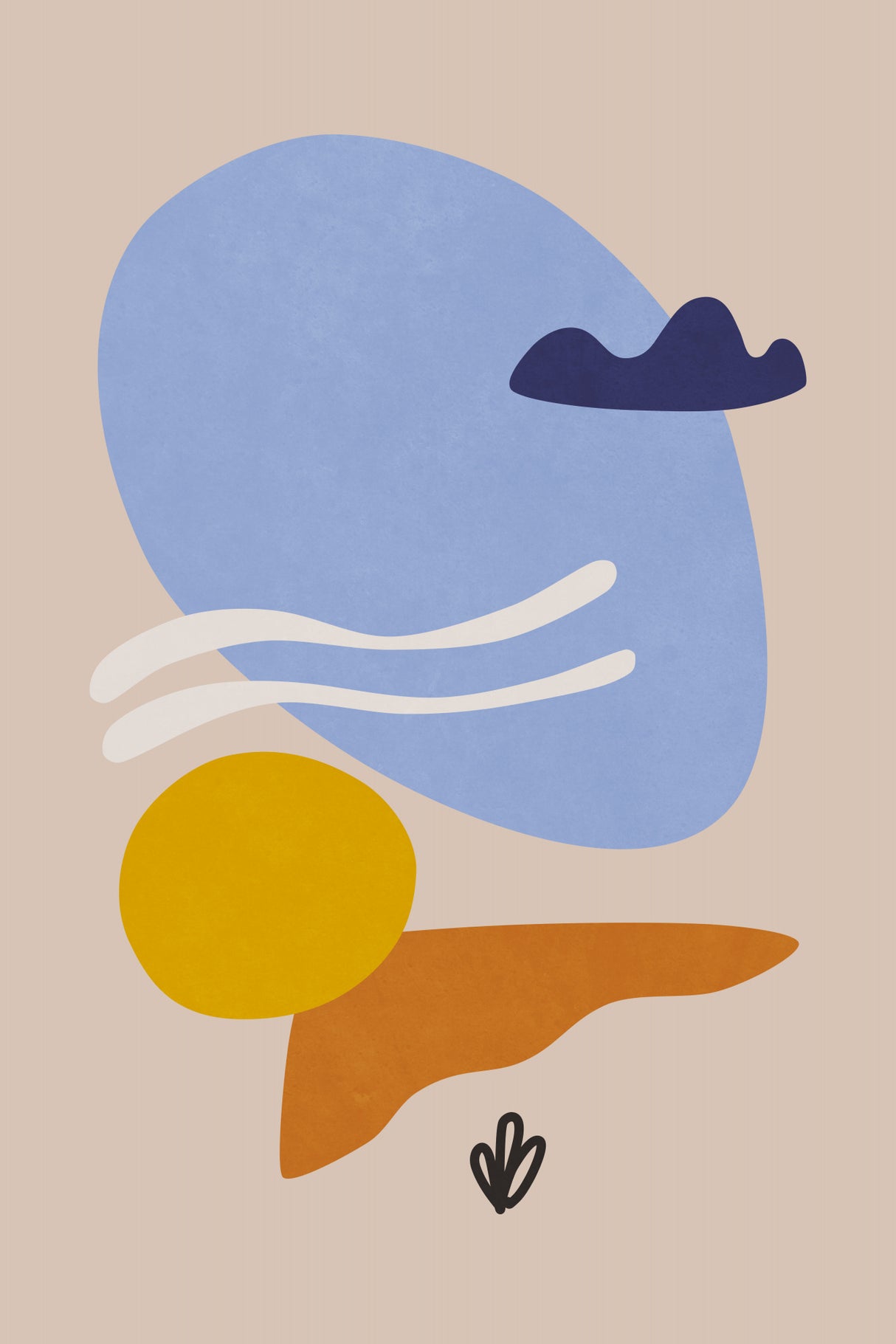 Lake Shore Shapes Color and Shapes Poster och Canvastavla