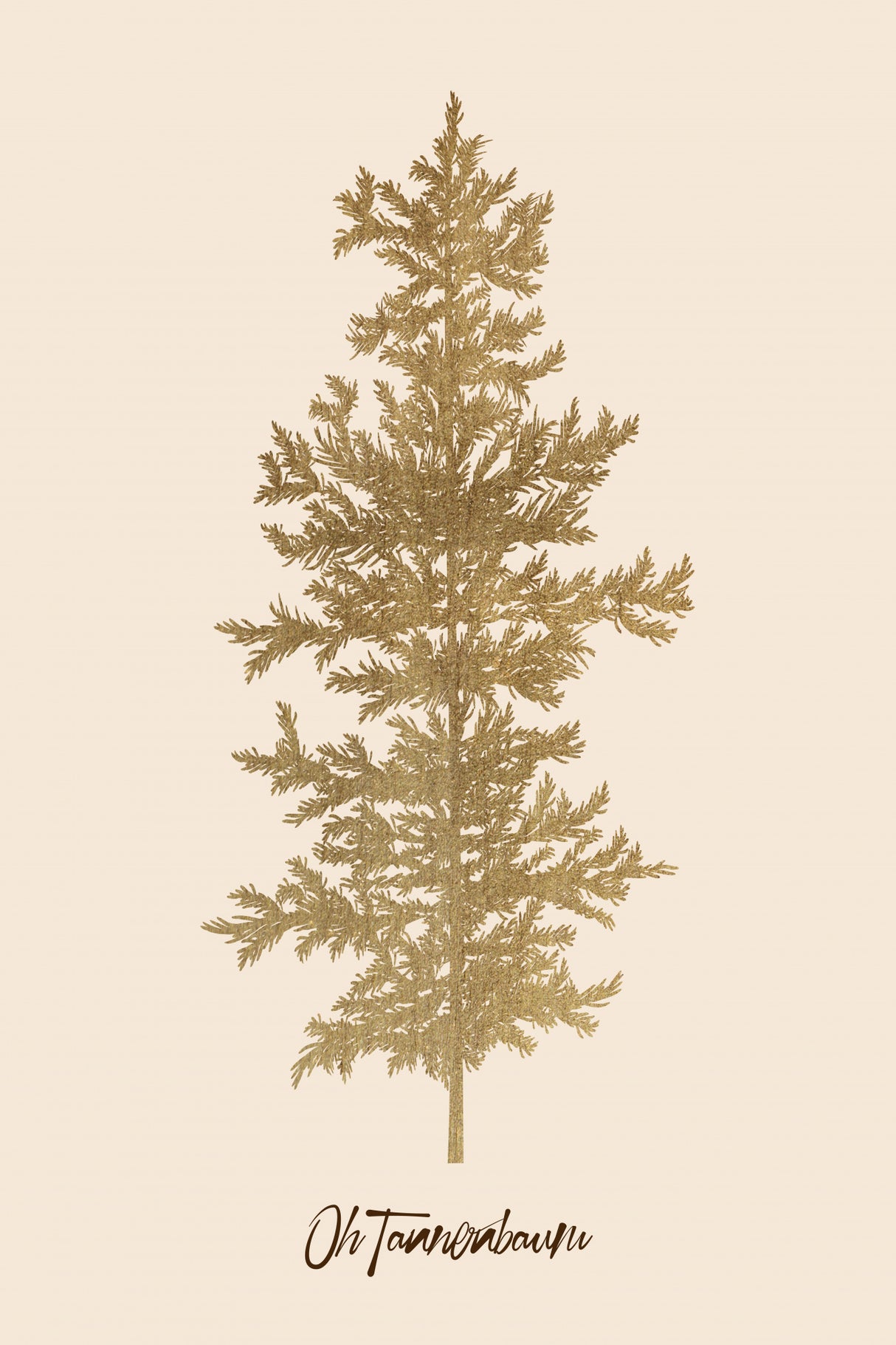 Oh Tannebaum (gold) Poster och Canvastavla