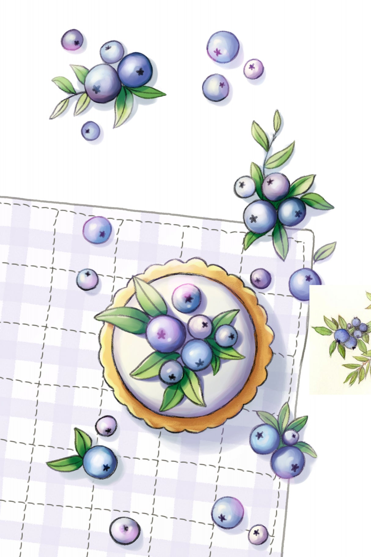 Blueberry Cake Poster och Canvastavla