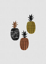 Scandi Pineapples Poster och Canvastavla