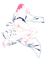 A Girl Sleeping Back View Poster och Canvastavla