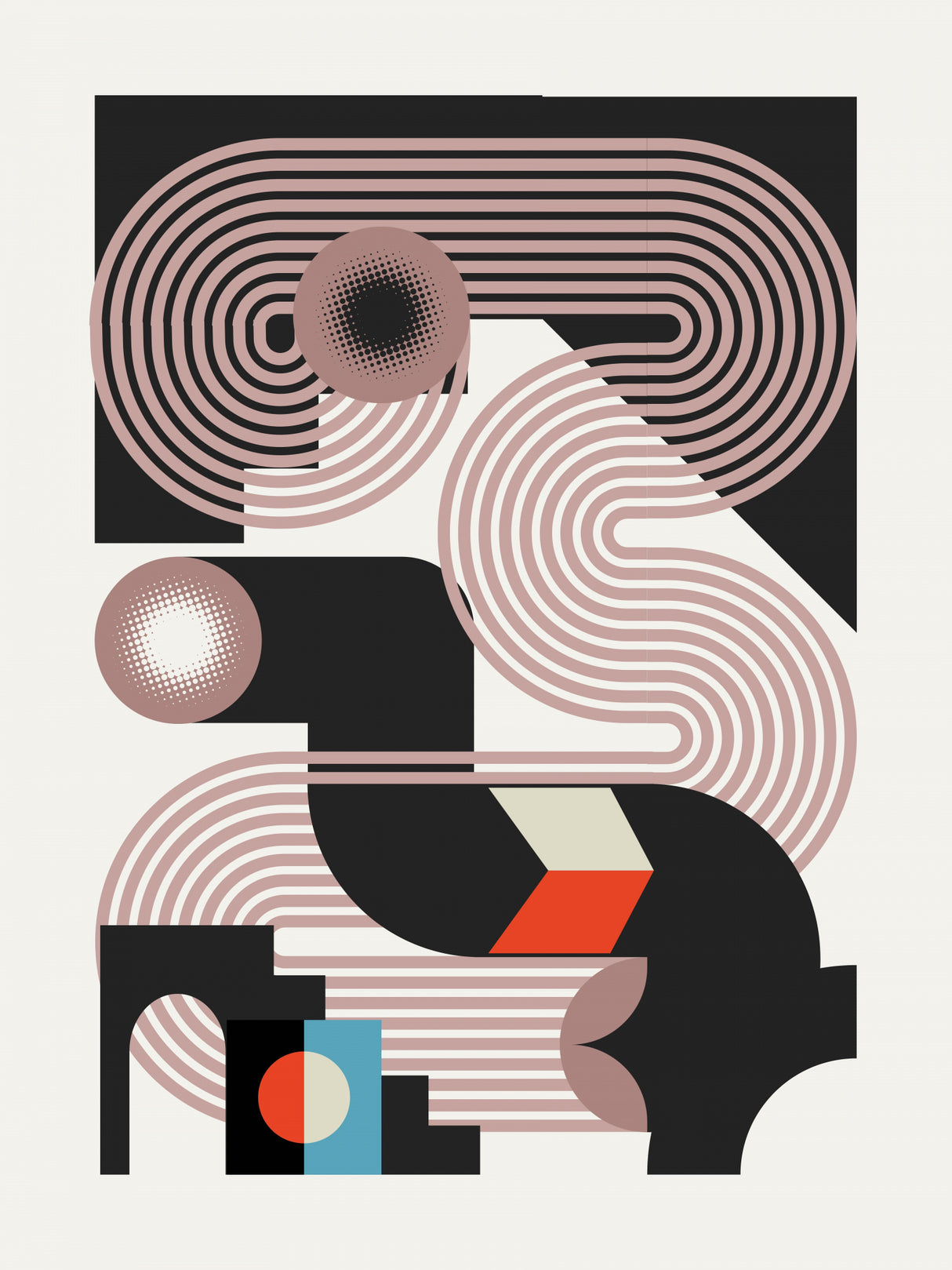 Geoemetrical End of Light Poster och Canvastavla
