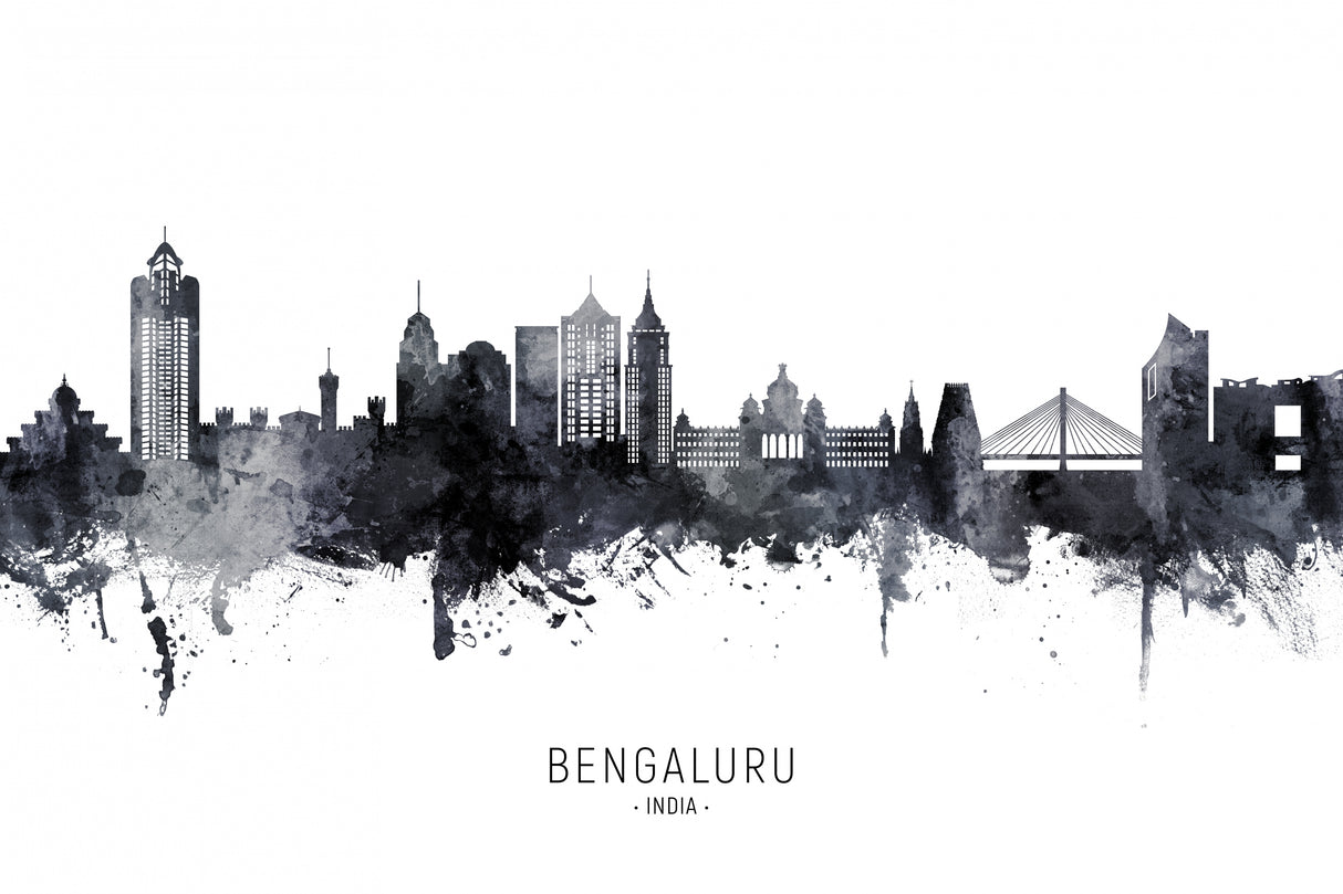 Bengaluru Skyline India Bangalore Poster och Canvastavla