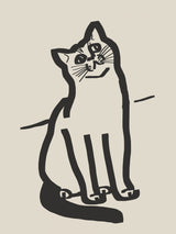 Line Art Cat Drawing 6 Poster och Canvastavla