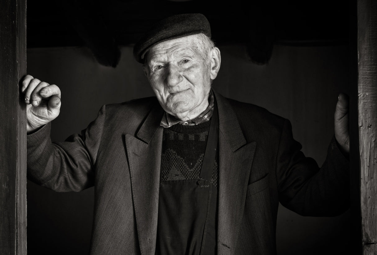 Old man portrait Poster och Canvastavla