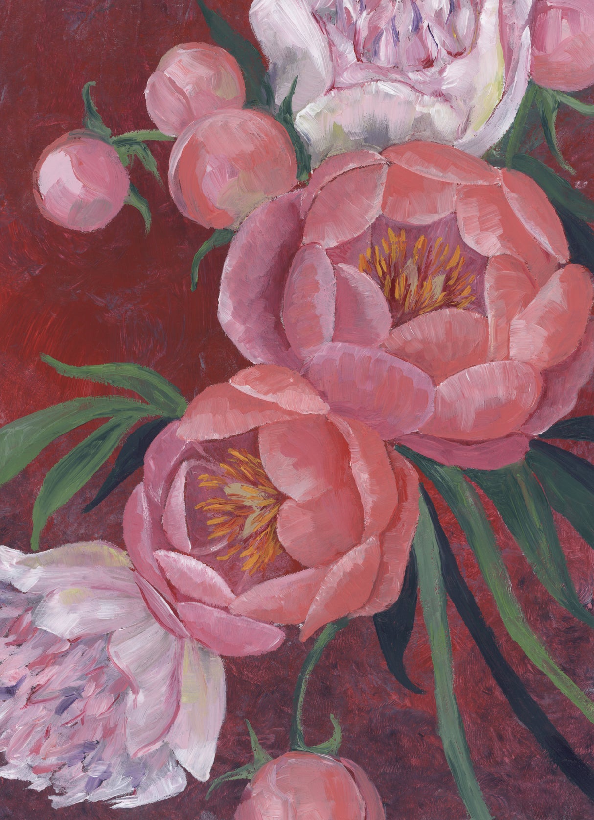 Nevaeh peonies Poster och Canvastavla