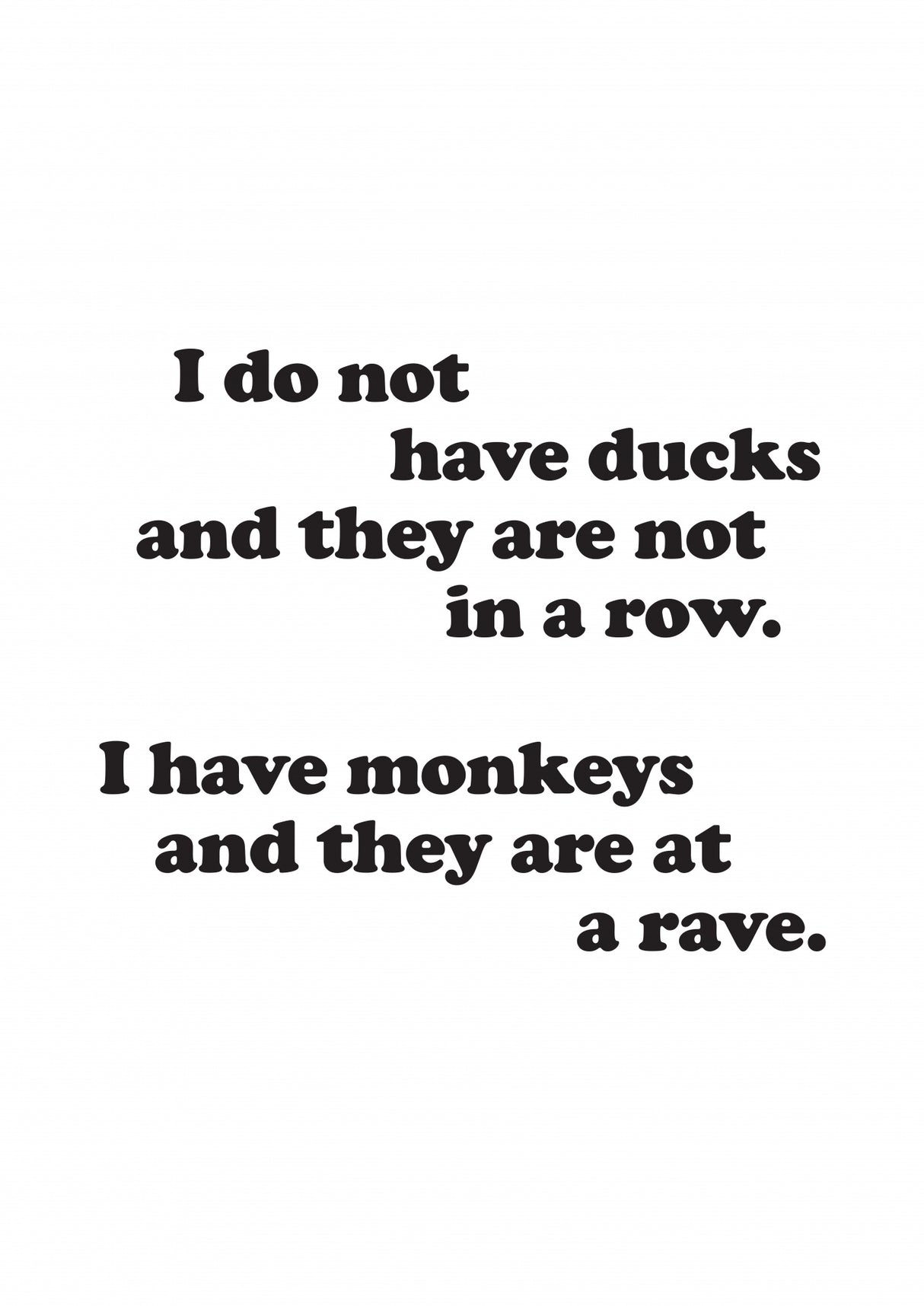 Monkeys At A Rave Poster och Canvastavla