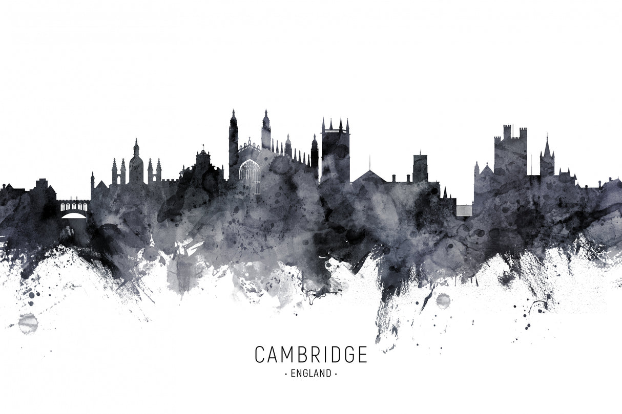 Cambridge England Skyline Poster och Canvastavla