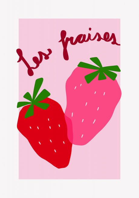 Les Fraises Poster Kitchen poster eller kökstavla