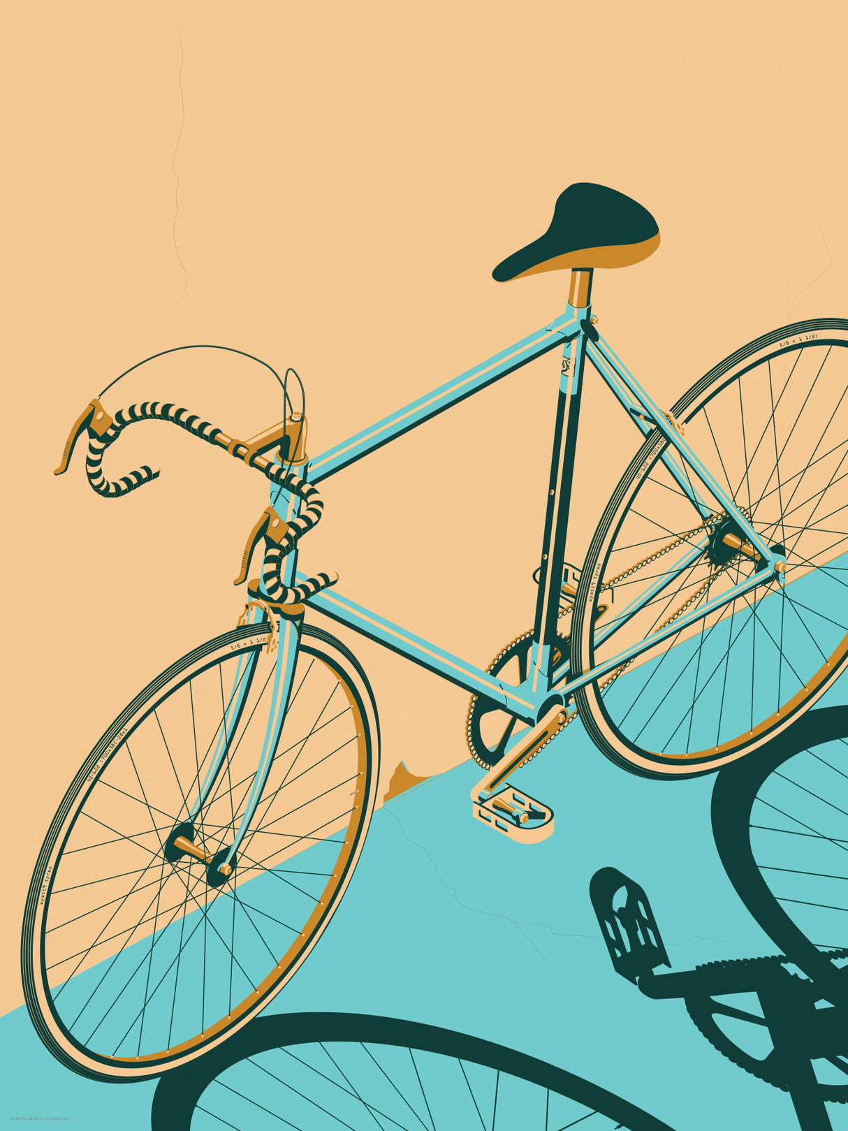 Isometric Bicycle Poster och Canvastavla