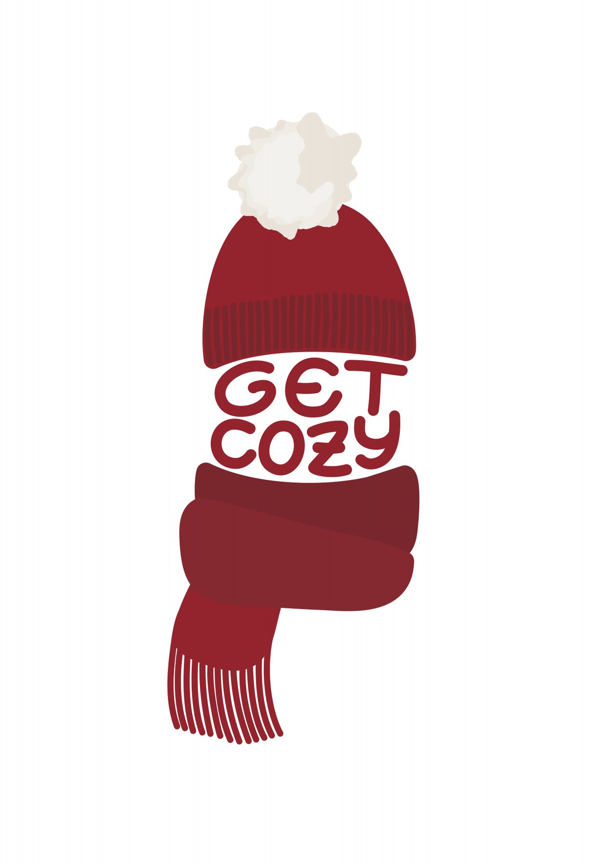Get cozy (red) Poster och Canvastavla
