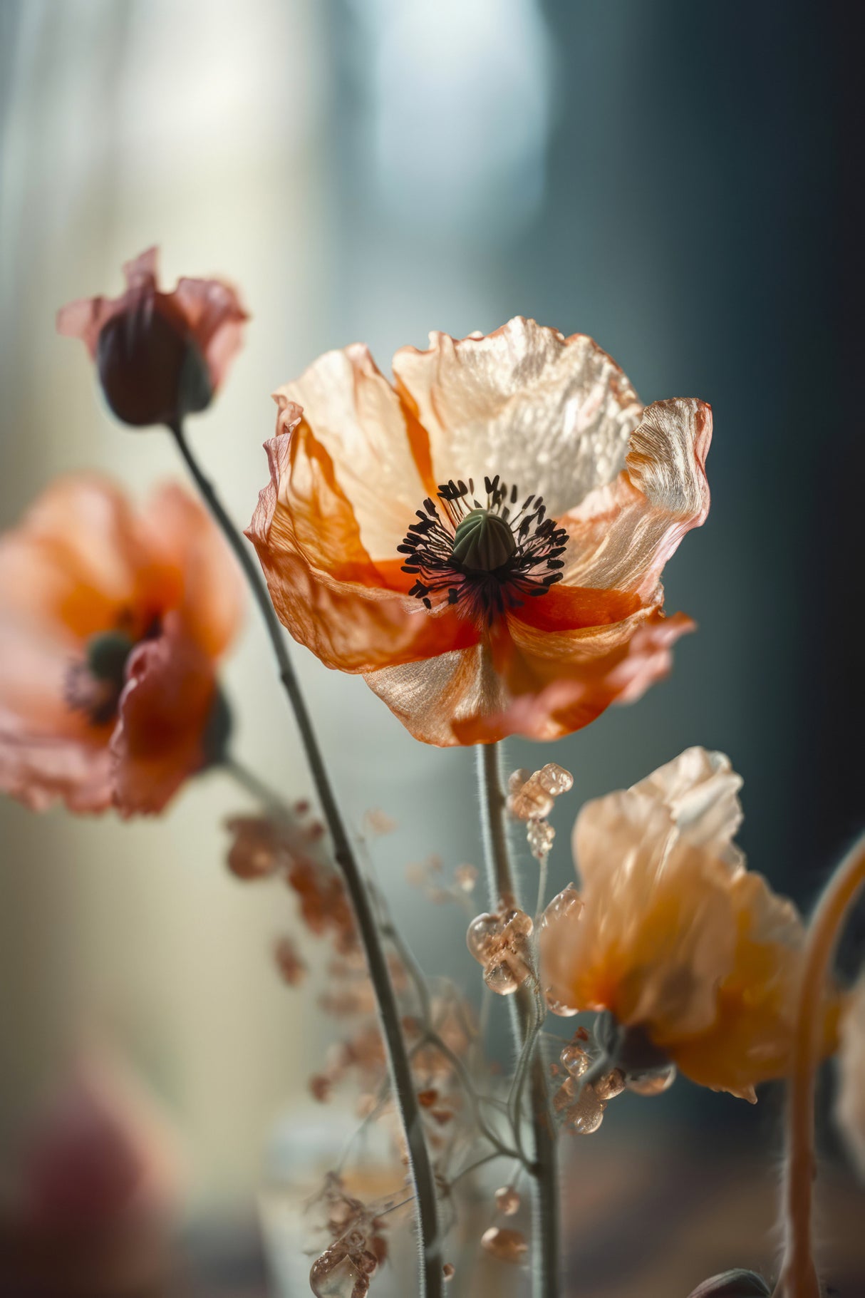 Transparent Poppy Poster och Canvastavla