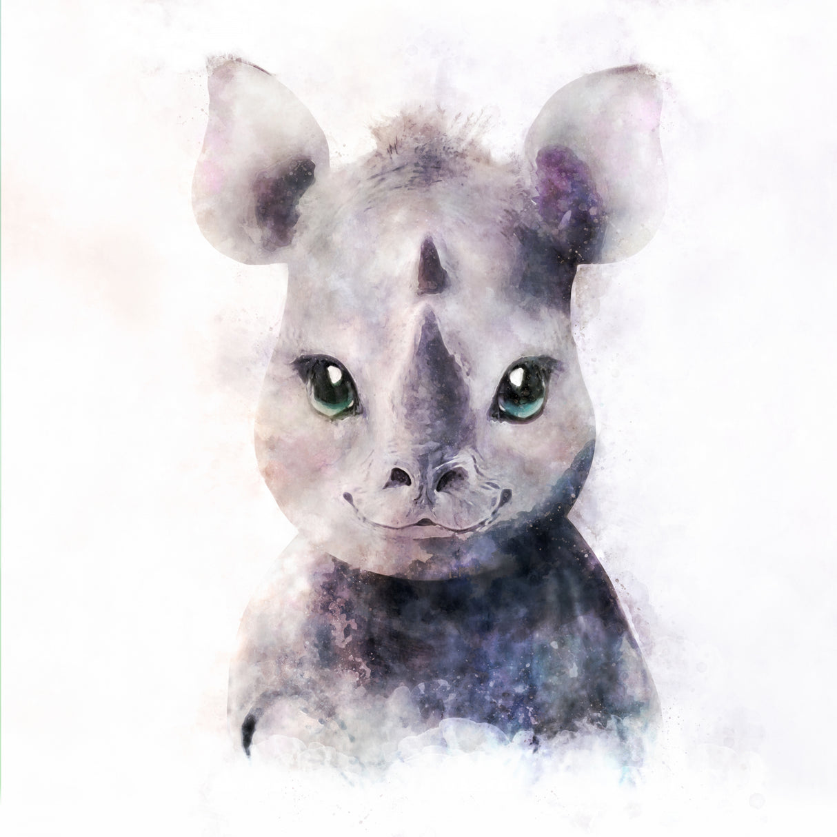 Baby Rhino Poster och Canvastavla