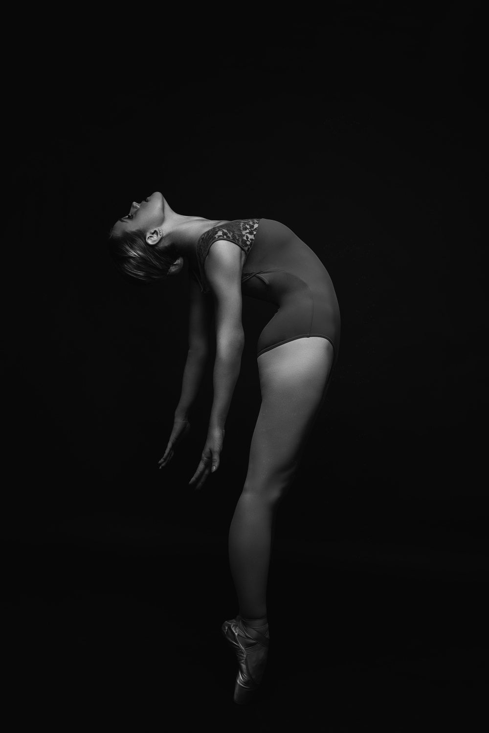 per aspera ad astra. ballerina on pointe shoes in the deflection tends upwards Poster och Canvastavla