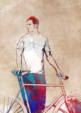 Cycling sport art 48 Poster och Canvastavla