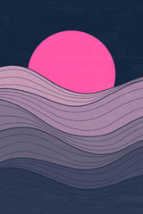 Minimal Pink Sunset #1 Poster och Canvastavla