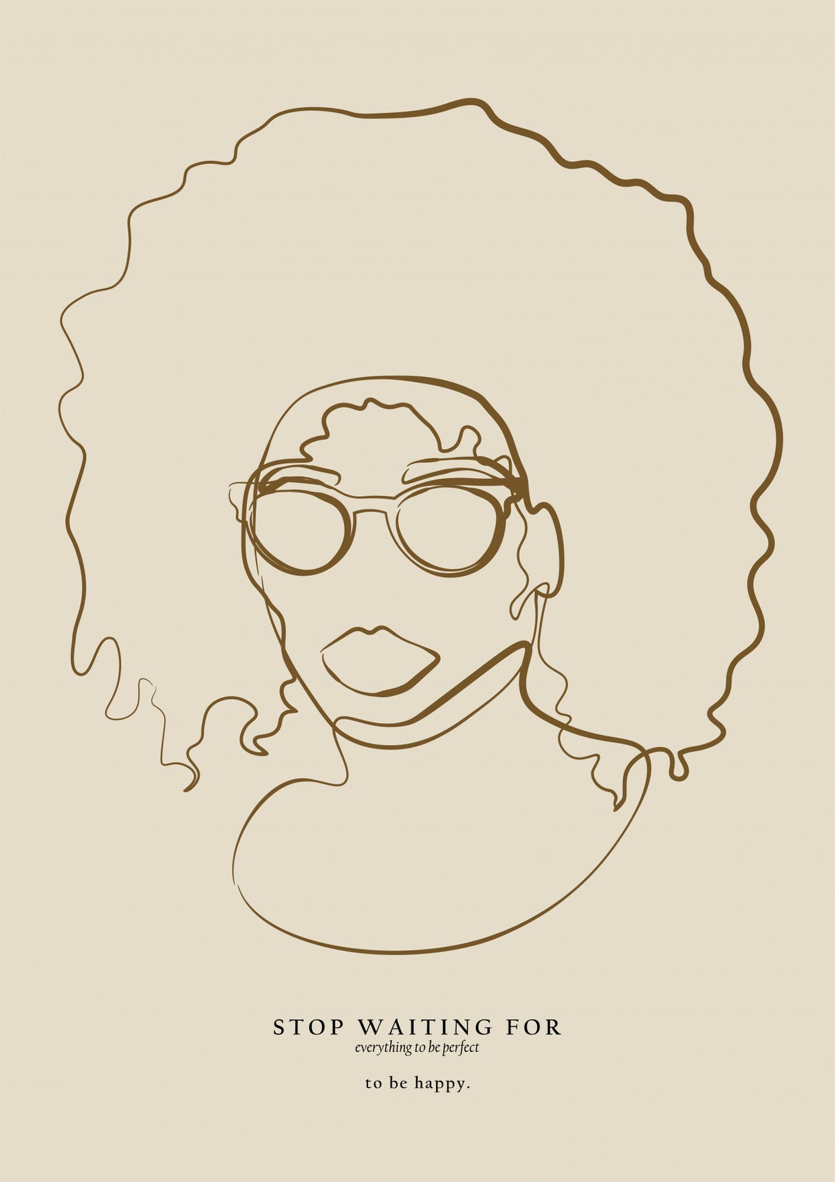 Woman face with glasses Poster och Canvastavla