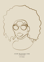 Woman face with glasses Poster och Canvastavla