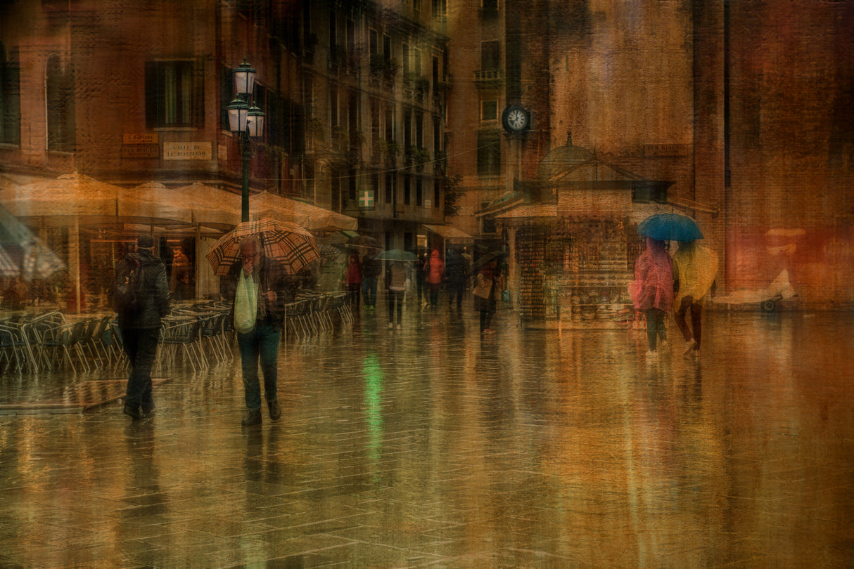 blue umbrella Poster och Canvastavla