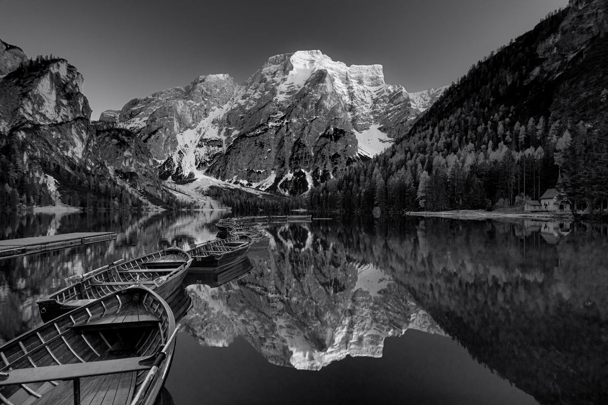 Late evening quite in Braies Poster och Canvastavla