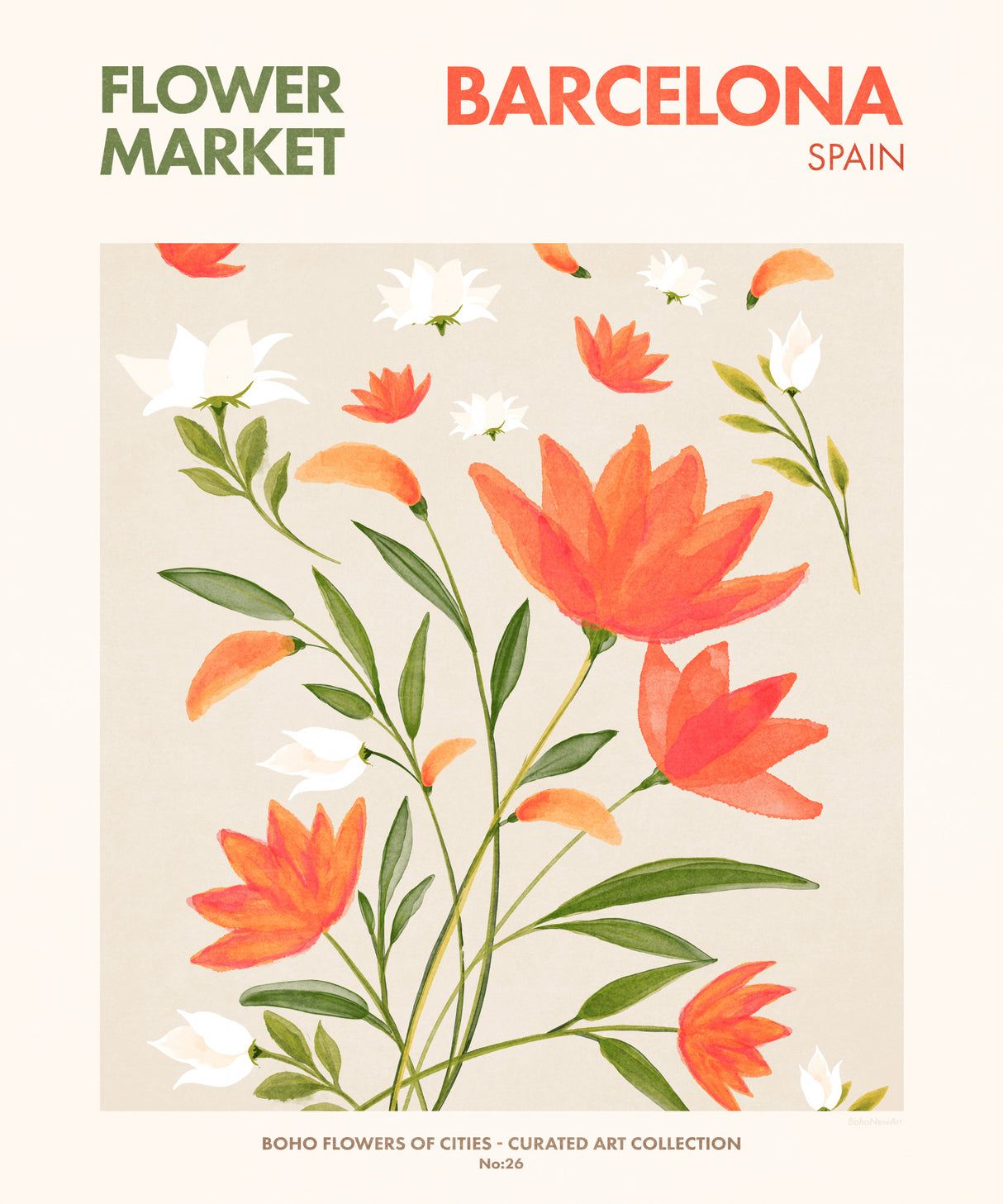 Barcelona Poster och Canvastavla