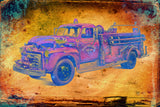 Vintage firetruck Poster och Canvastavla