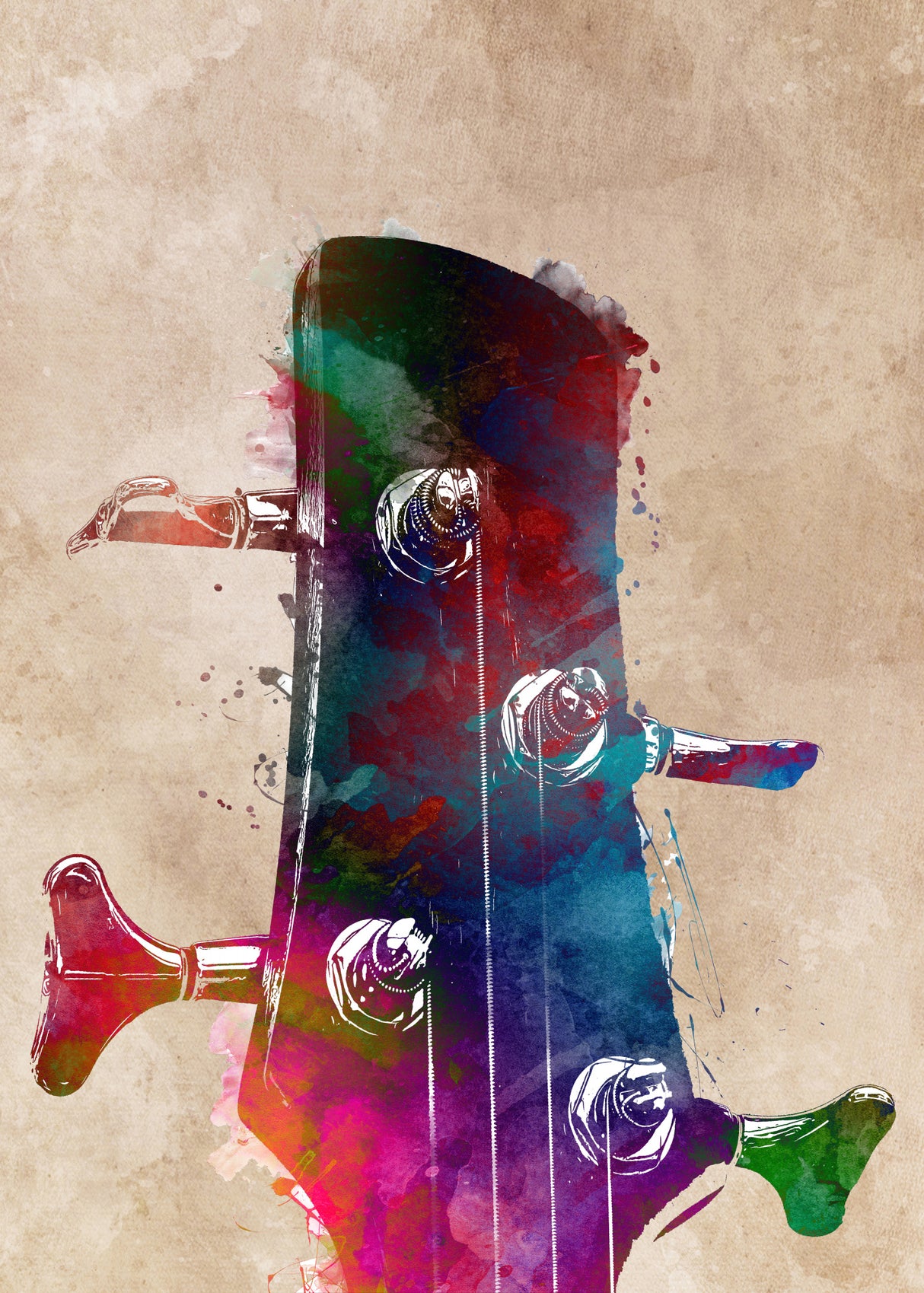 Guitar music art 1 Poster och Canvastavla