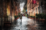 Via Margutta after the rain Poster och Canvastavla