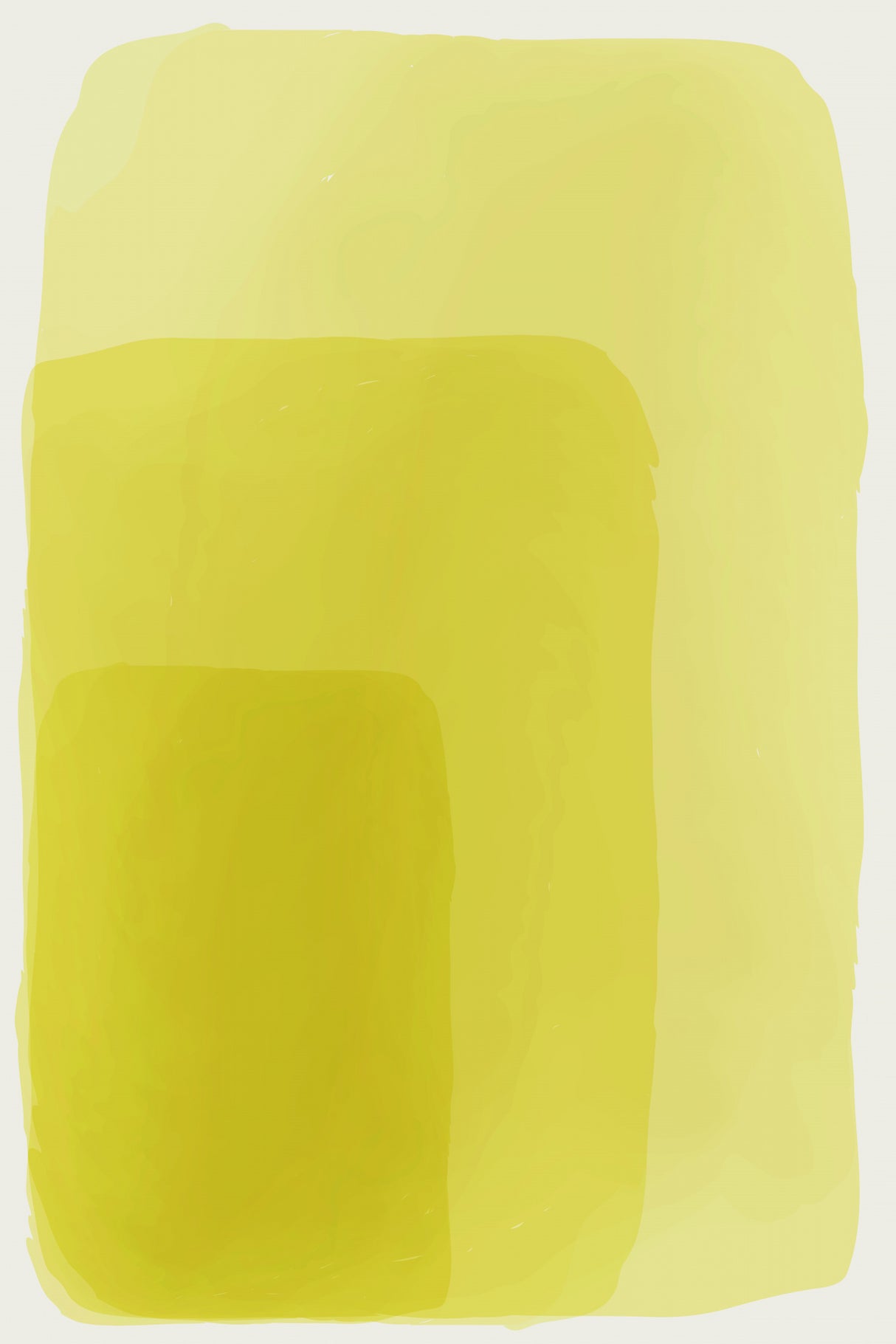 Yellow Watercolor Shapes #2 Poster och Canvastavla
