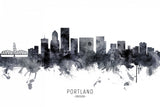 Portland Oregon Skyline Poster och Canvastavla