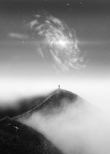 Spiral Space BW Poster och Canvastavla
