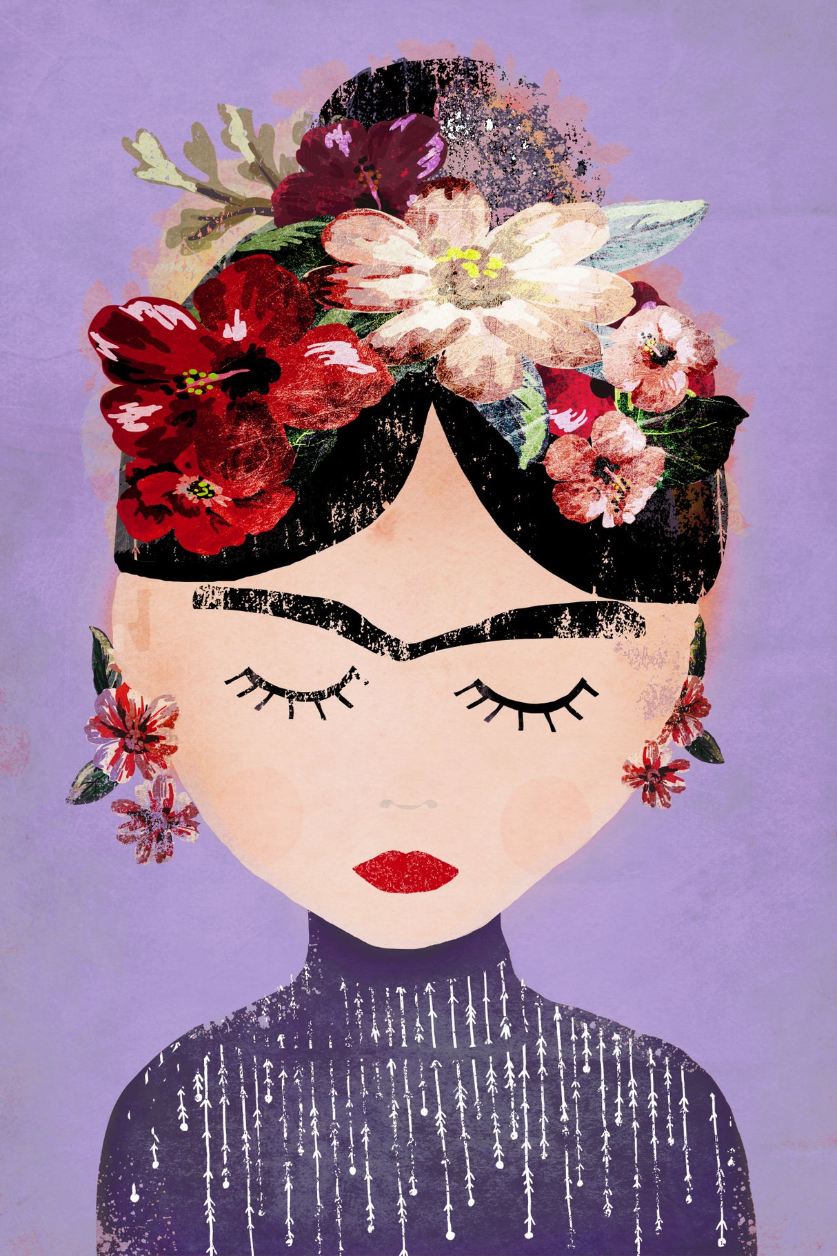 Frida (Purple) Poster och Canvastavla