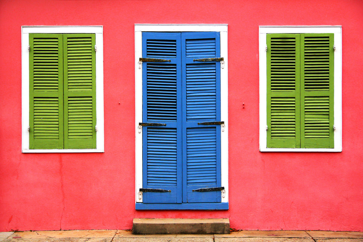 New Orleans Windows and Doors XV Poster och Canvastavla