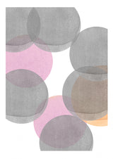 Gray Pink Circles Ii Poster och Canvastavla