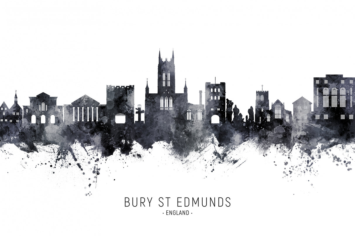 Bury St Edmunds England Skyline Poster och Canvastavla