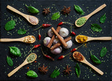 Colorful , cheerful still-life with spices.  4 Poster och Canvastavla