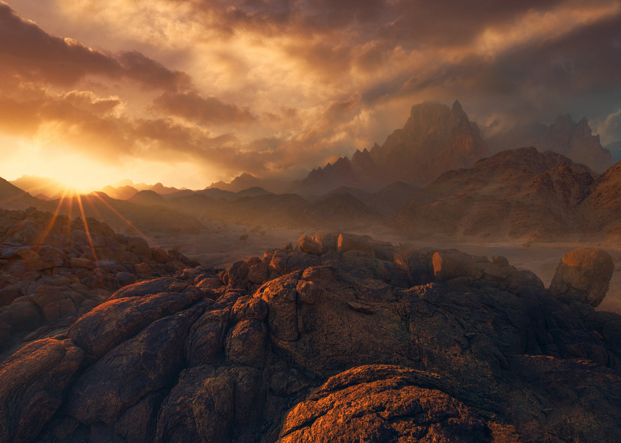 Fire Sky Poster och Canvastavla