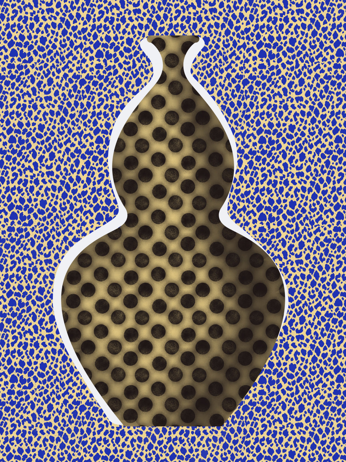 Polka Dot Vase Poster och Canvastavla