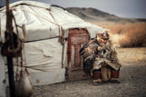 Kazakh Eagle Hunter of Mongolia. Poster och Canvastavla