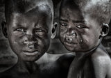 Two brothers in a slum in Juba - South Sudan Poster och Canvastavla