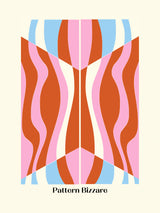 Pattern Bizarre In Red Poster och Canvastavla