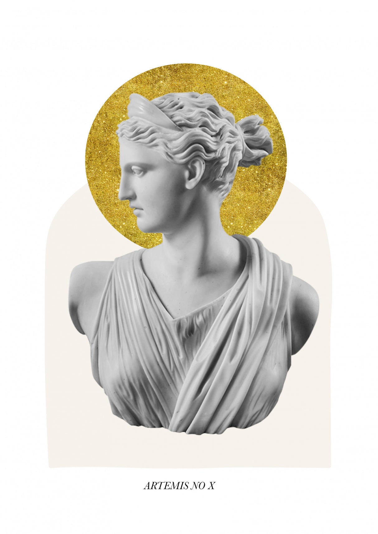 Gold Artemis Goddess Poster och Canvastavla