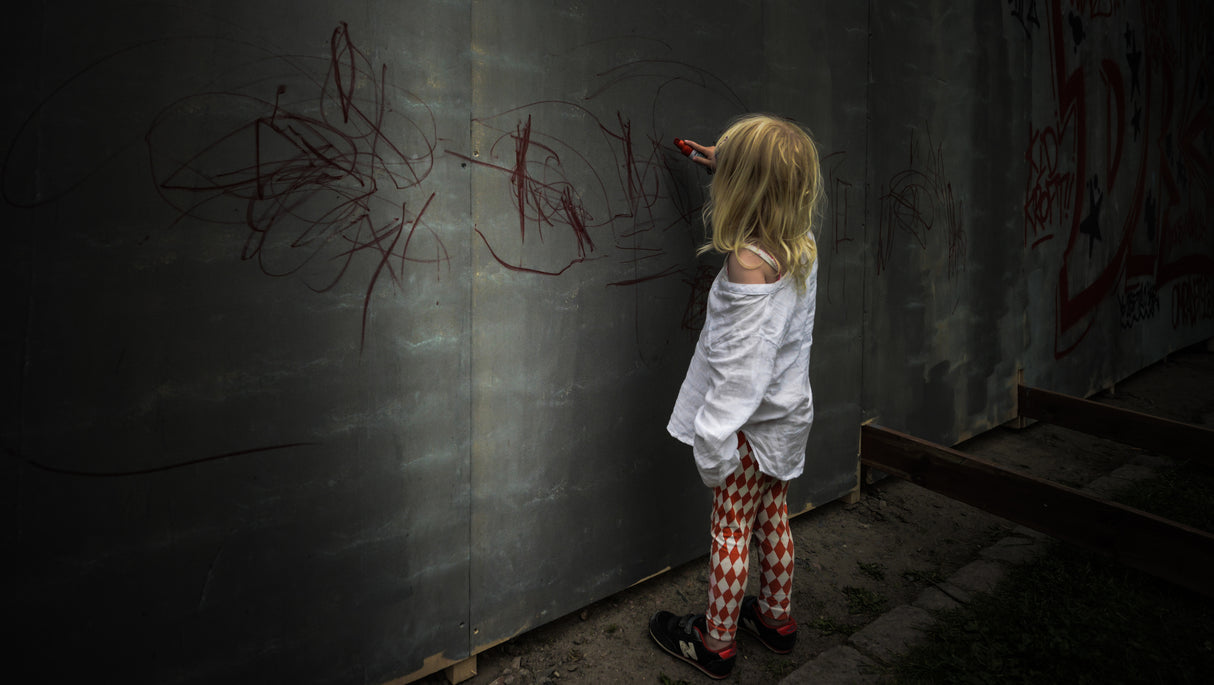 The girl with the red pen. Poster och Canvastavla