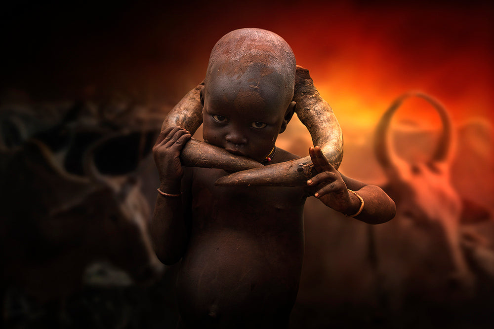 Mursi child Poster och Canvastavla