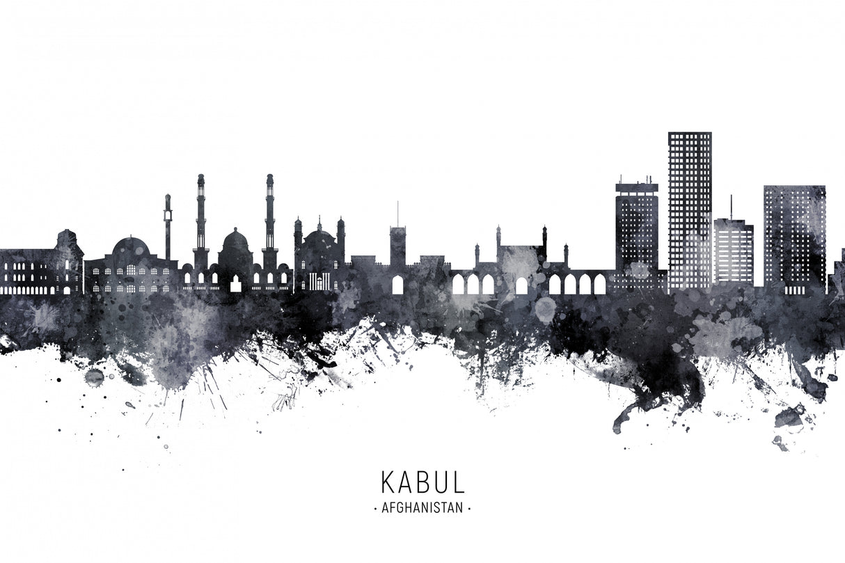 Kabul Afghanistan Skyline Poster och Canvastavla