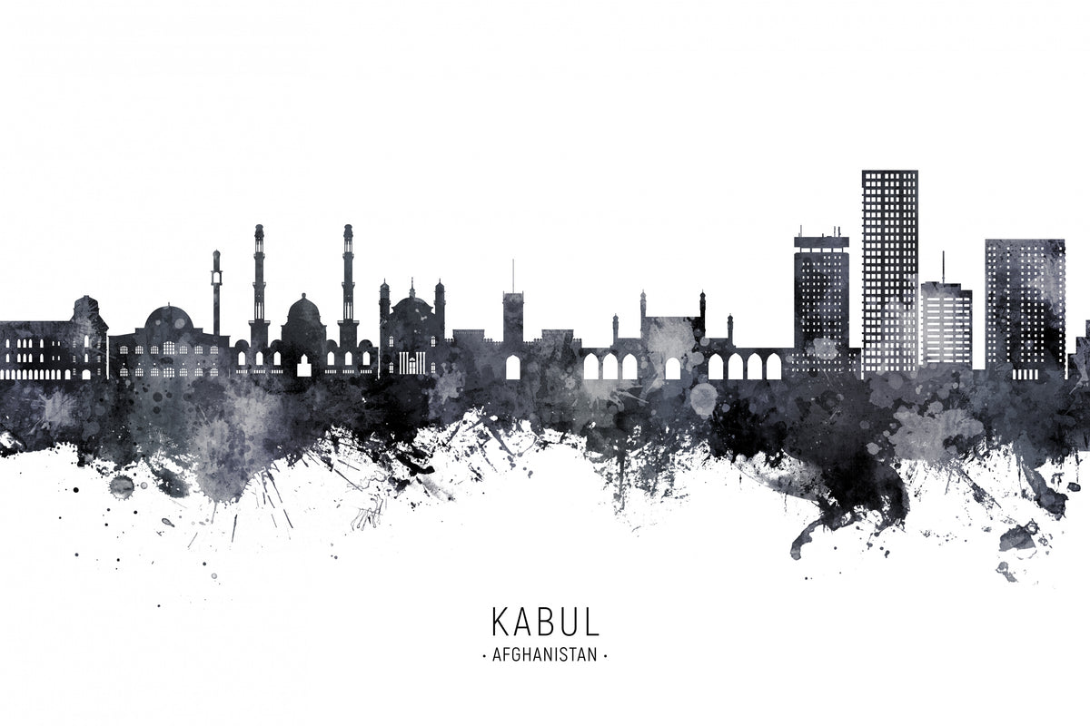 Kabul Afghanistan Skyline Poster och Canvastavla