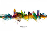 Memphis Tennessee Skyline Poster och Canvastavla