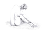 Sketch of a Woman Poster och Canvastavla